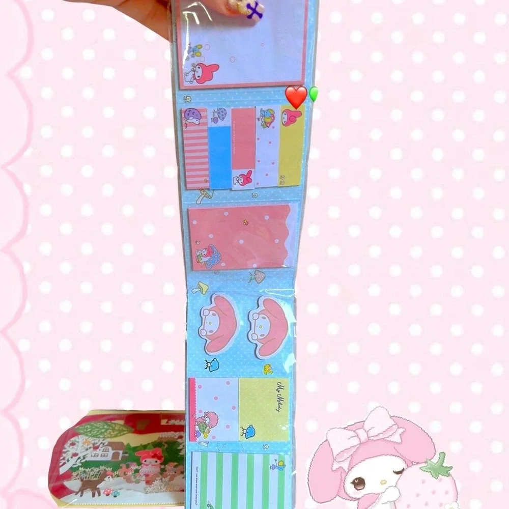 ADORABLE COTTAGE CORE SANRIO MY MELODY CARD NOTEPAD BUNDLE NWT
